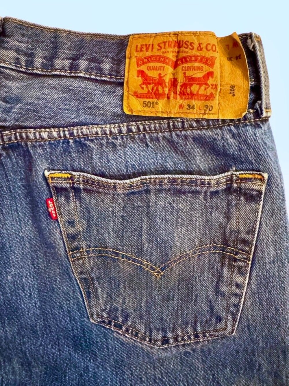 Levi’s 501 Original Fit Jeans – Men’s 34×30 – Blue Denim – Very Good Condition